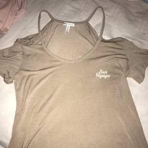 Off the shoulder “Pink super soft” top